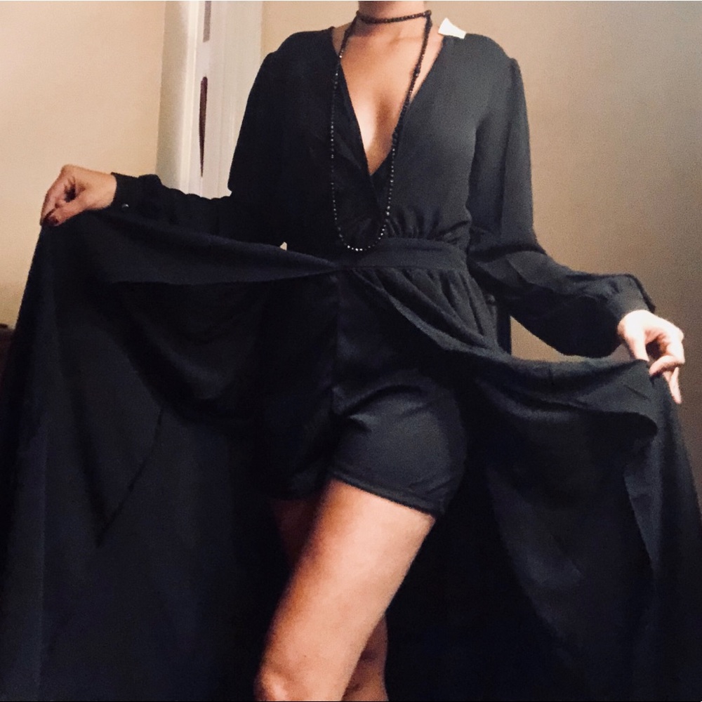 Beautiful maxi black romper